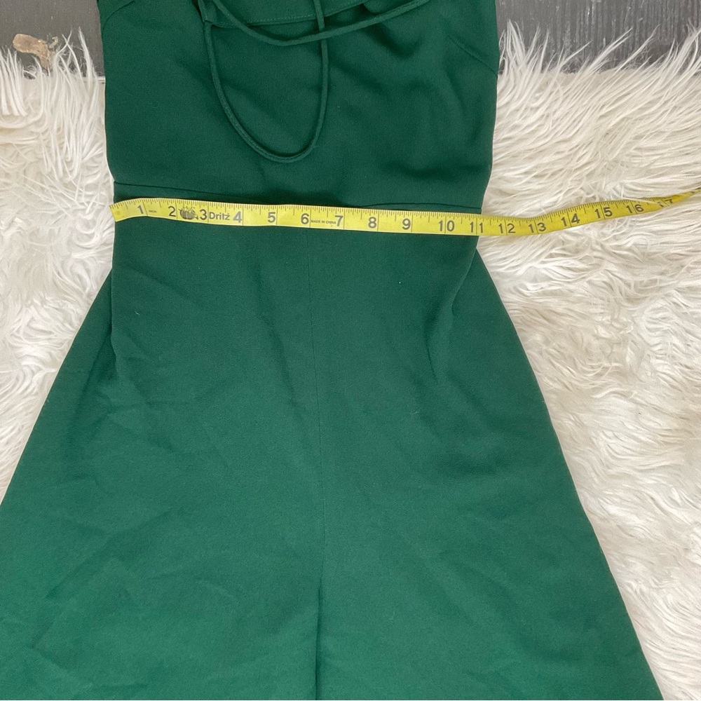 NEW Zara Green Open Back Side Zip Sleeveless Wide Leg Jumpsuit Size S - Picture 15 of 17